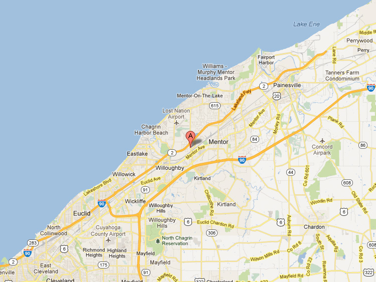 7482 Center Street Mentor Ohio Map Map